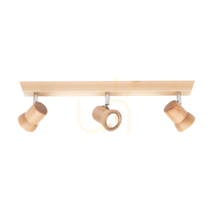 Venla Deckenleuchte, inklusive 3 GU10-Fassungen, max.. 5 W, Birke/Chrom-Metall, 49 cm small 1