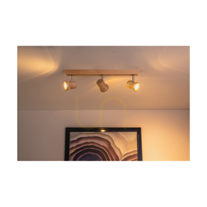Venla Deckenleuchte, inklusive 3 GU10-Fassungen, max.. 5 W, Birke/Chrom-Metall, 49 cm small 3