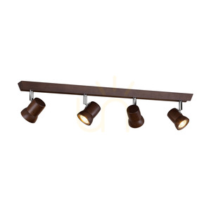 Venla Deckenleuchte, inklusive 4 GU10-Fassungen, max.. 5 W, Buche und Walnussholz / Chrommetall, 69 cm small 1