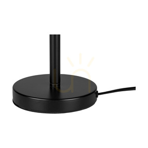 Tischlampe „Vert“, 1xE27, Max. 40 W, schwarzes Metall/schwarzes PVC-Kabel/mehrfarbiger Lampenschirm mit Pfauenfeder-Muster, Ø 25 cm small 2