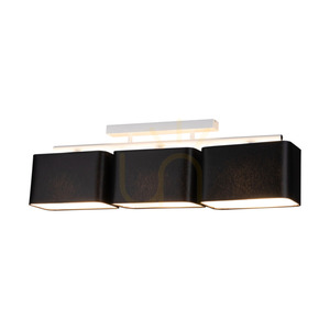 Vertigo Deckenleuchte, 3xE27, Max. 25 W, weißes Metall/schwarzer Schirm, 86 cm small 1