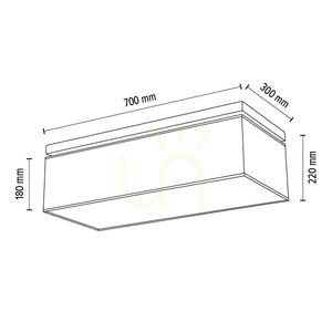 Vertiga Deckenleuchte, 4xE27, Max. 25 W, geölte Eiche/Weiß, 70 cm Lampenschirm small 5