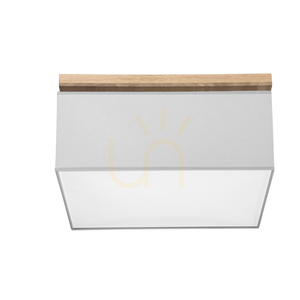 Vertiga Deckenleuchte, 4xE27, Max. 25 W, geölte Eiche/Grau, 45 cm Lampenschirm small 1