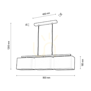 Vertigo Pendelleuchte, 3xE27, Max. 25 W, graues Metall/schwarzes PVC-Kabel/schwarzer Lampenschirm, 86 cm small 2