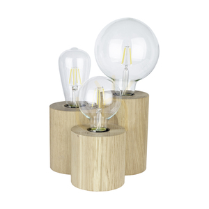 Vincent Tischlampe, 3xE27, Max. 15 W, geölte Eiche/Schwarz, PVC-Kabel 19,5 cm small 0