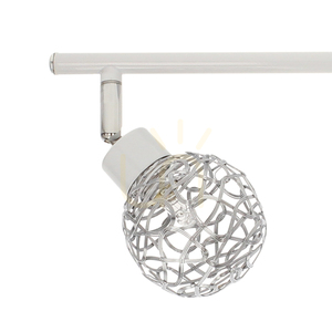 Deckenleuchte „Virgo“, 4xG9, Max. 40 W, weißes Metall/verchromter Metallschirm, 62 cm small 1