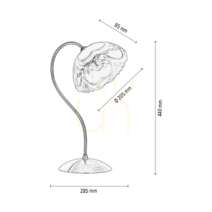 Tischlampe „Wien“, 1xE27, Max. 60 W, Metall mit Patina/weißer Glasschirm, 28,5 cm small 3