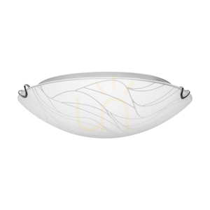 Wisconsin Deckenleuchte, inklusive 1x LED 2700K 30W, Metall in Chrom/weißer Glasschirm, Ø 50 cm small 2