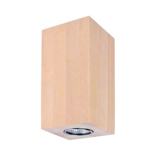 Prüfen Wooddream Square Wandleuchte, 2xGU10, Max. 6 W, Birke, 10 cm