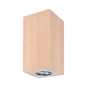 Wooddream Square Wandleuchte, 2xGU10, Max. 6 W, Birke, 10 cm small 0