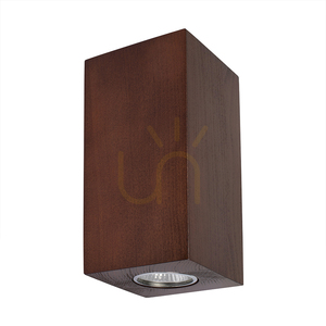 Wooddream Square Wandleuchte, 2xGU10, Max. 6 W, Buchen- und Nussbaumholz, 10 cm small 0