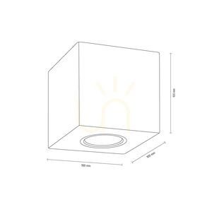 Wooddream Square Deckenleuchte, 1xGU10, Max. 6 W, Buchen- und Nussbaumholz, 10 cm small 2