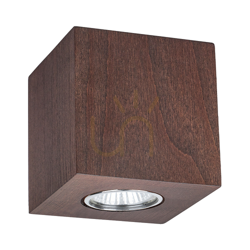 Prüfen Wooddream Square Deckenleuchte, 1xGU10, Max. 6 W, Buchen- und Nussbaumholz, 10 cm