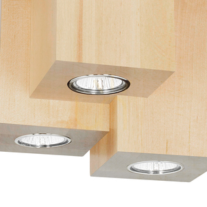 Wooddream Square Deckenleuchte, 3xGU10, Max. 6 W, Birke, 20 cm small 1