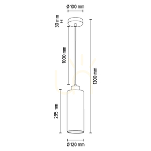 Zefir Pendelleuchte, 1xE27, Max. 60 W, geölte Eiche / transparentes PVC-Kabel / weißer Glasschirm, Ø 12 cm small 4