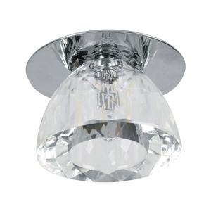 Cristaldream Deckenleuchten-Set, inklusive 3xG4-LED-Lampen (max.. 2,3 W), Chrom-Metall/transparentes Glas, inklusive Netzteil, Ø 8 cm small 1