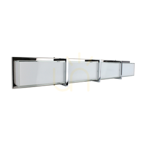 Wandleuchte „Zoey“, inklusive LED 3000 K, 40 W, Metall in Chromoptik/weißer Glasschirm, 89 cm small 0