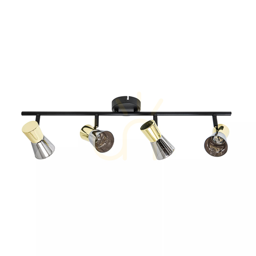 Prüfen Zuma Line CENTO TK220532-4BG Deckenleuchte schwarz-gold, 4×G9, 64 cm