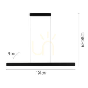 Q-STRETTO 2687-18 Schwarze 2xLED-Pendelleuchte small 4