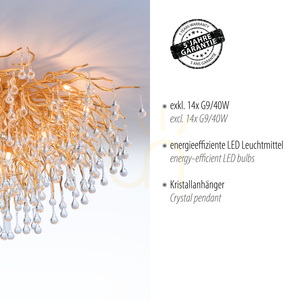 ICICLE 8092-11 Deckenleuchte, Messing, 14xG9 small 4