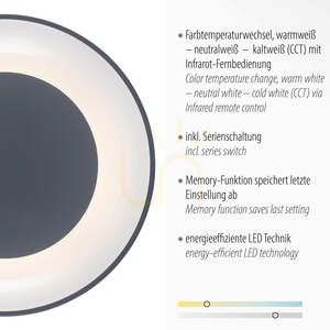 ANIKA 14326-18 Deckenleuchte, grau, 1xLED small 9