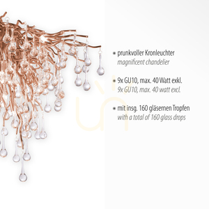 ICICLE 8091-11 Deckenleuchte, Messing, 9xG9 small 3