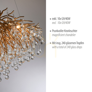 ICICLE 2192-11 Pendelleuchte aus Messing, 10xG9 small 3