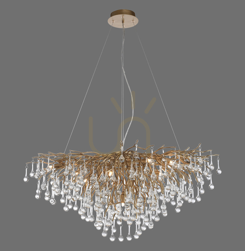 Prüfen ICICLE 2192-11 Pendelleuchte aus Messing, 10xG9