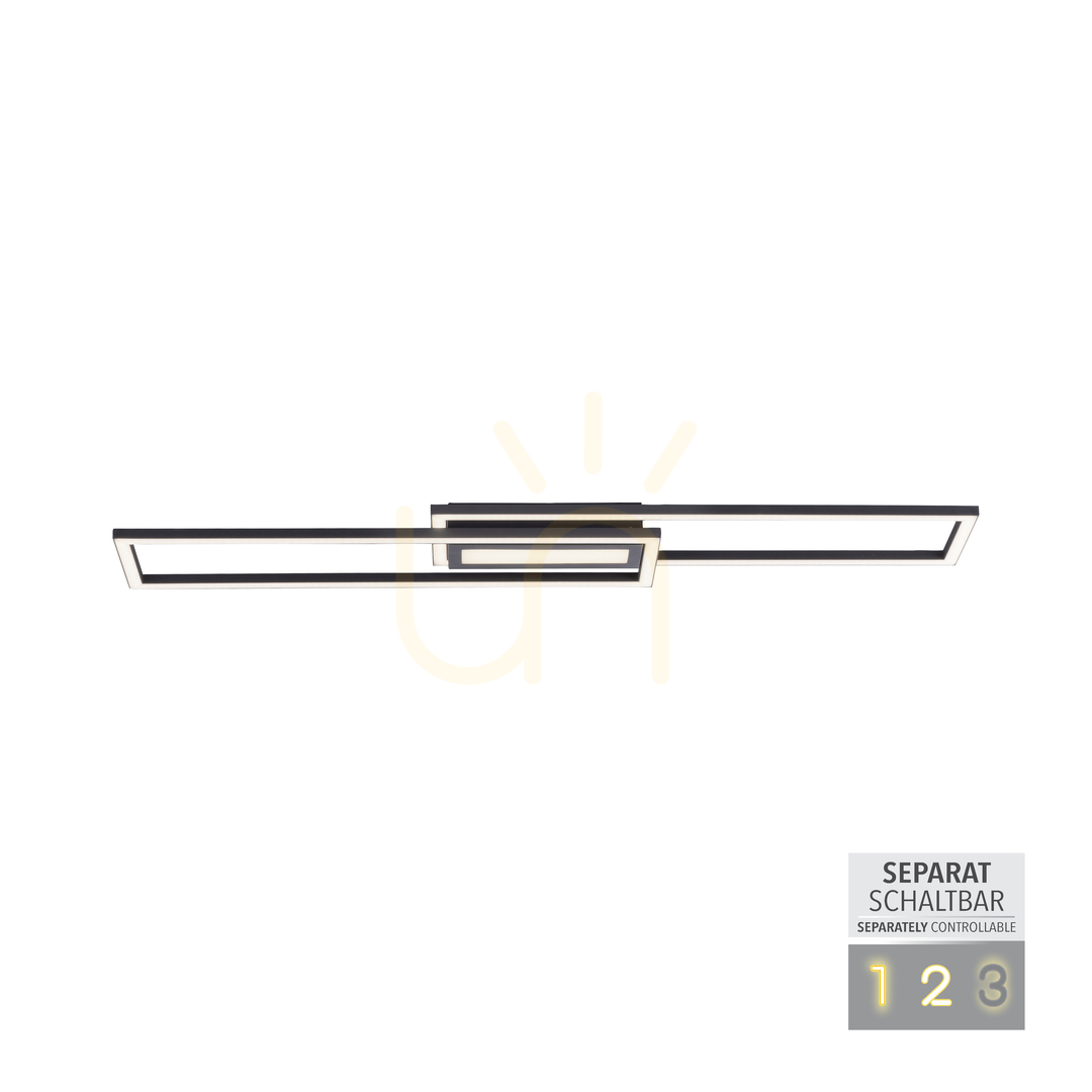 Aussicht ASMIN 14696-18 Deckenleuchte, schwarz, 1xLED ASMIN 14696-18 Deckenleuchte, schwarz, 1xLED