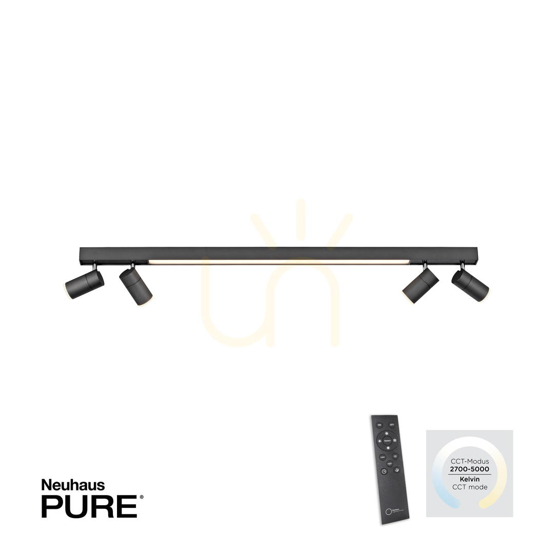 Aussicht PURE-LINES 6121-13 Deckenleuchte, Anthrazit, 5xLED PURE-LINES 6121-13 Deckenleuchte, Anthrazit, 5xLED