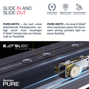 PURE-MOTO 2525-15 Graue 3xLED-Pendelleuchte small 3