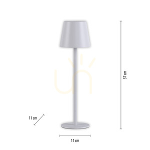 EURIA 19250-16 Tischlampe, Weiß, 1xLED small 8