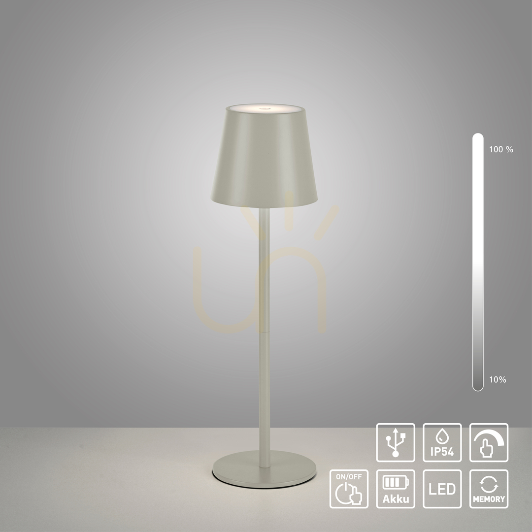 Anzeige EURIA 19250-40 Tischlampe, grau, 1xLED EURIA 19250-40 Tischlampe, grau, 1xLED