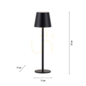 EURIA 19250-18 Tischlampe, schwarz, 1xLED small 8
