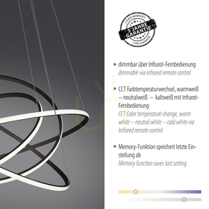 TESSARA 2124-13 Anthrazit 1xLED-Pendelleuchte small 4