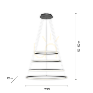 TESSARA 2124-13 Anthrazit 1xLED-Pendelleuchte small 8