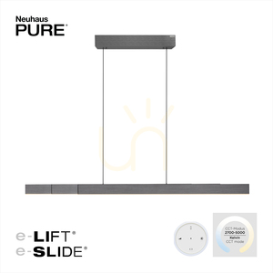 PURE-MOTO-RISE 2545-15 Graue 3xLED-Pendelleuchte small 1