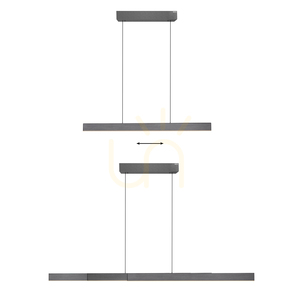 PURE-MOTO-RISE 2545-15 Graue 3xLED-Pendelleuchte small 15