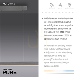 PURE-MOTO-RISE 2545-15 Graue 3xLED-Pendelleuchte small 3
