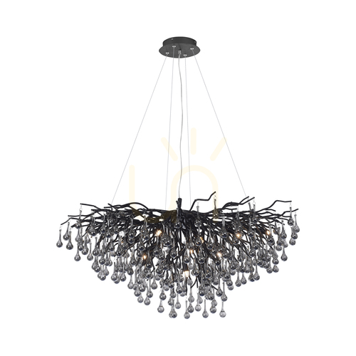 Prüfen ICICLE 2192-18 Schwarze 10xG9-Pendelleuchte