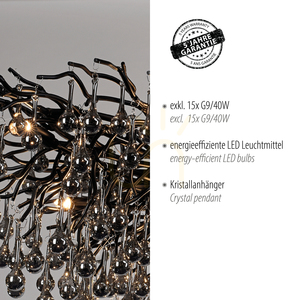 ICICLE 2031-18 Schwarze Pendelleuchte 15xG9 small 4