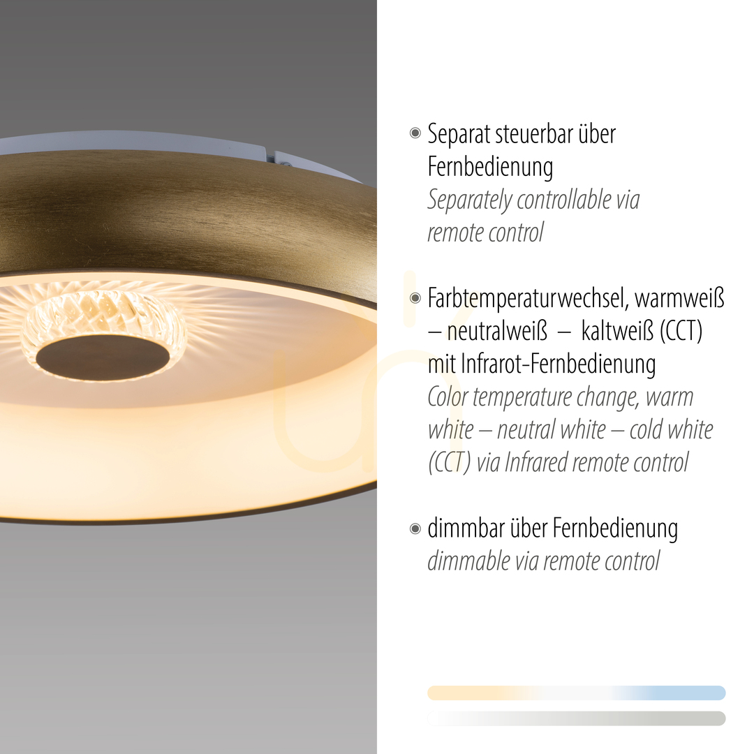 Anzeige VERTIGO 14384-60 Deckenleuchte aus Messing, 1xLED VERTIGO 14384-60 Deckenleuchte aus Messing, 1xLED