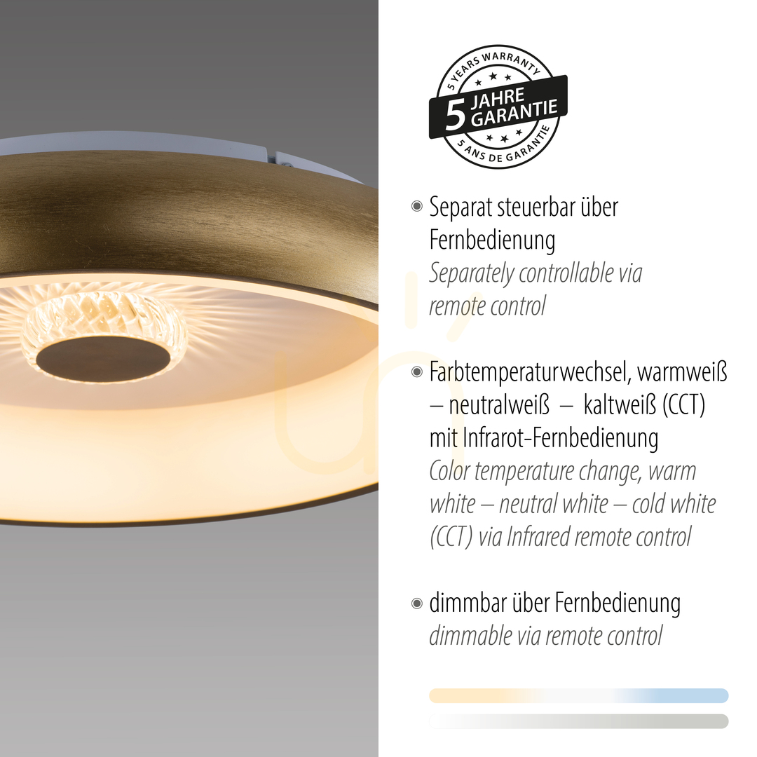 Zeige VERTIGO 14384-60 Deckenleuchte aus Messing, 1xLED VERTIGO 14384-60 Deckenleuchte aus Messing, 1xLED