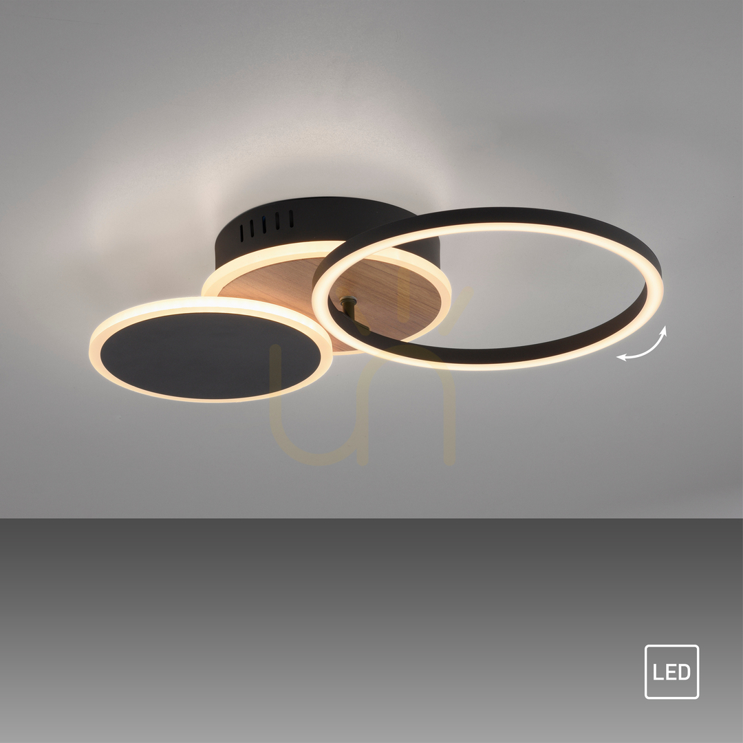 Anzeige SEVENT 14116-78 Deckenleuchte, Holzoptik, 1xLED SEVENT 14116-78 Deckenleuchte, Holzoptik, 1xLED