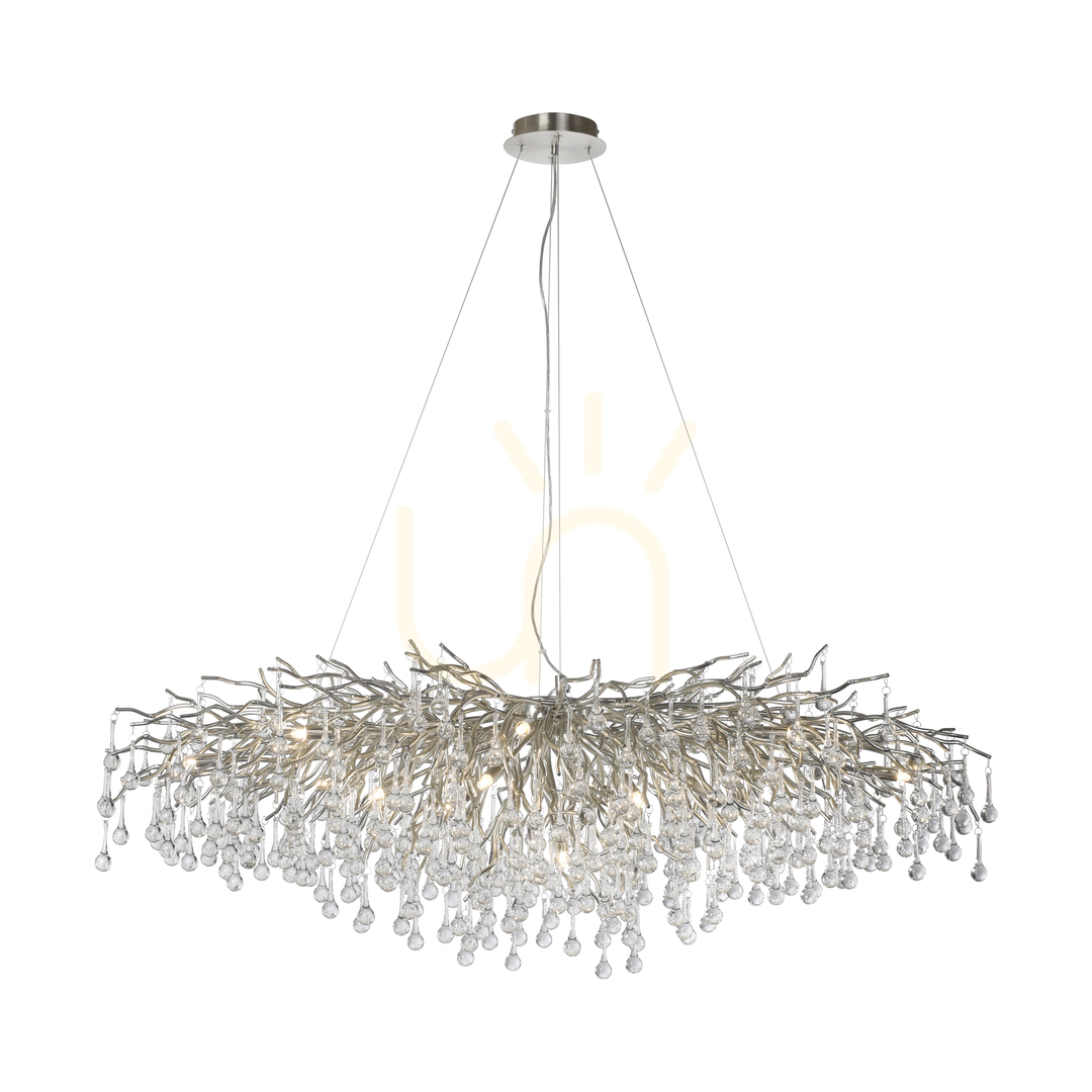 Prüfen ICICLE 2031-55 Pendelleuchte, Silber, 15xG9 ICICLE 2031-55 Pendelleuchte, Silber, 15xG9