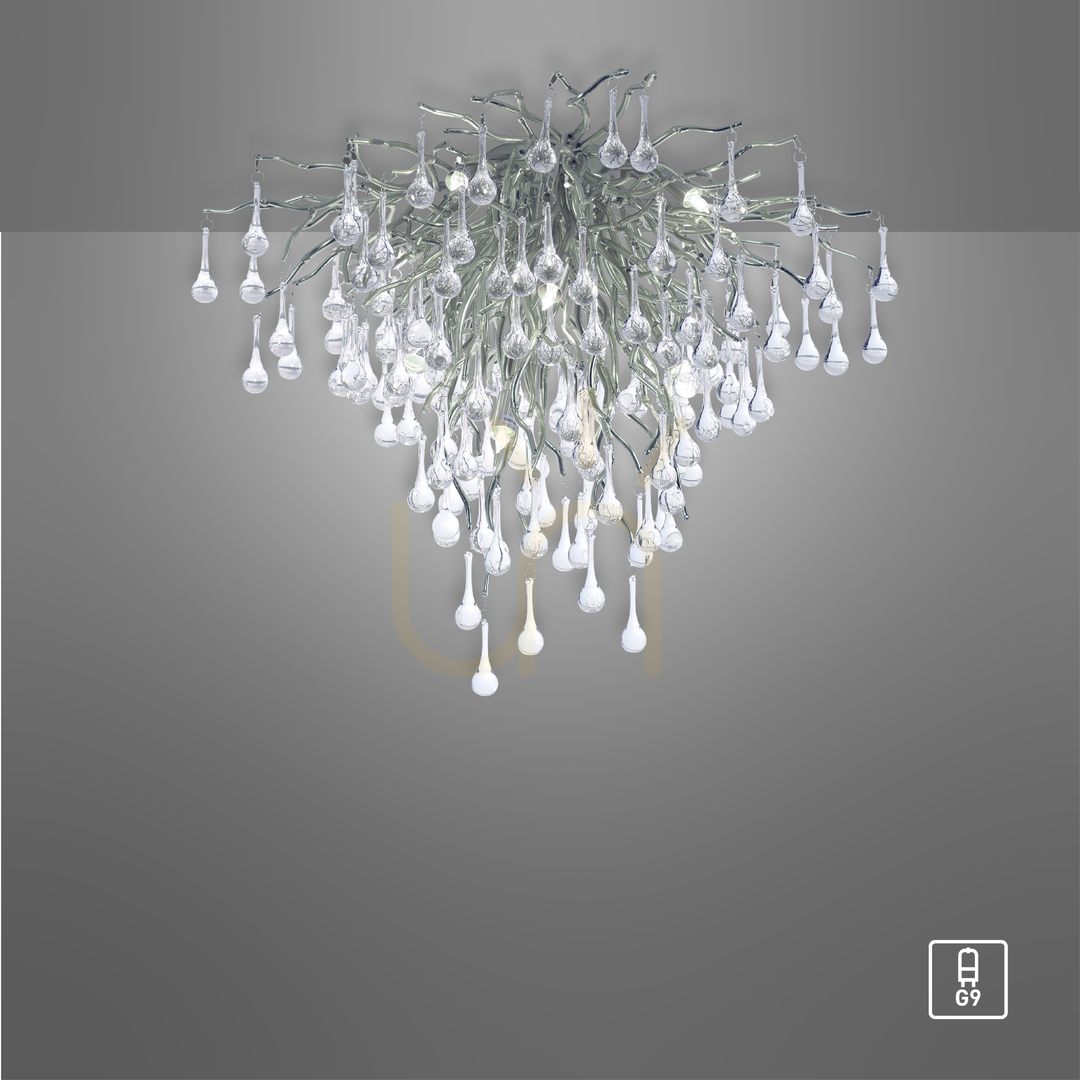 Anzeige ICICLE 8091-55 Silberne Deckenleuchte, 9xG9 ICICLE 8091-55 Silberne Deckenleuchte, 9xG9