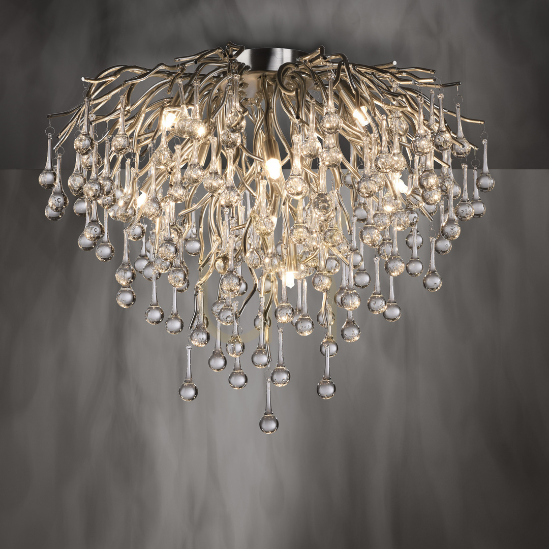 Prüfen ICICLE 8091-55 Silberne Deckenleuchte, 9xG9 ICICLE 8091-55 Silberne Deckenleuchte, 9xG9