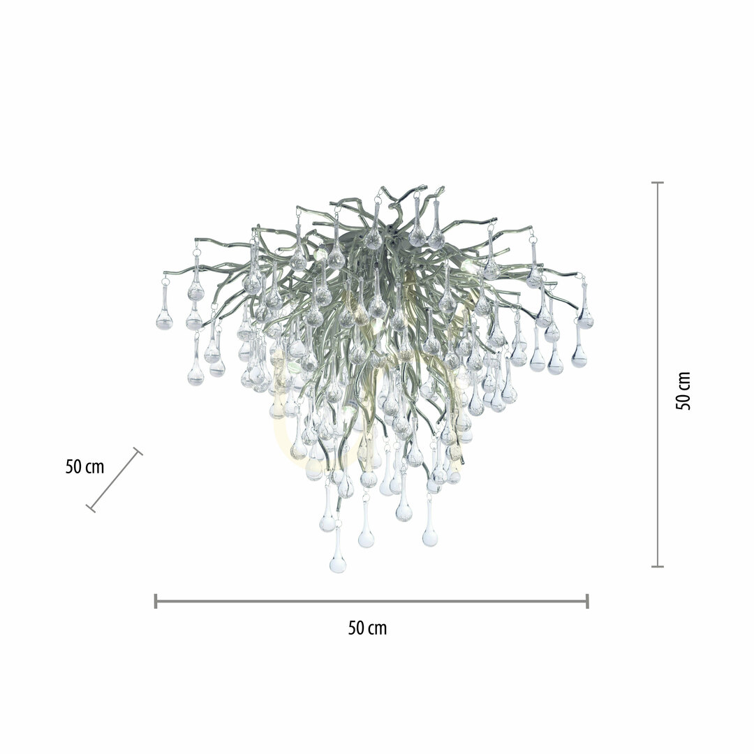 Anzeige ICICLE 8091-55 Silberne Deckenleuchte, 9xG9 ICICLE 8091-55 Silberne Deckenleuchte, 9xG9
