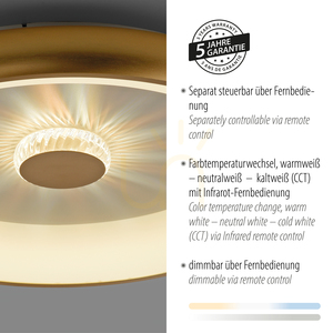 VERTIGO 14386-60 Deckenleuchte, Messing, 1xLED small 4