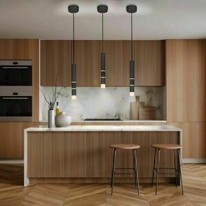 Schwarze LED-Pendelleuchte Paul Neuhaus PURE-VEGA 2211-18, 3000 K small 15